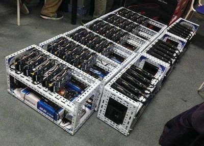 A bustling European mining farm, illustrating the collaborative environment for hosting miners and rigs