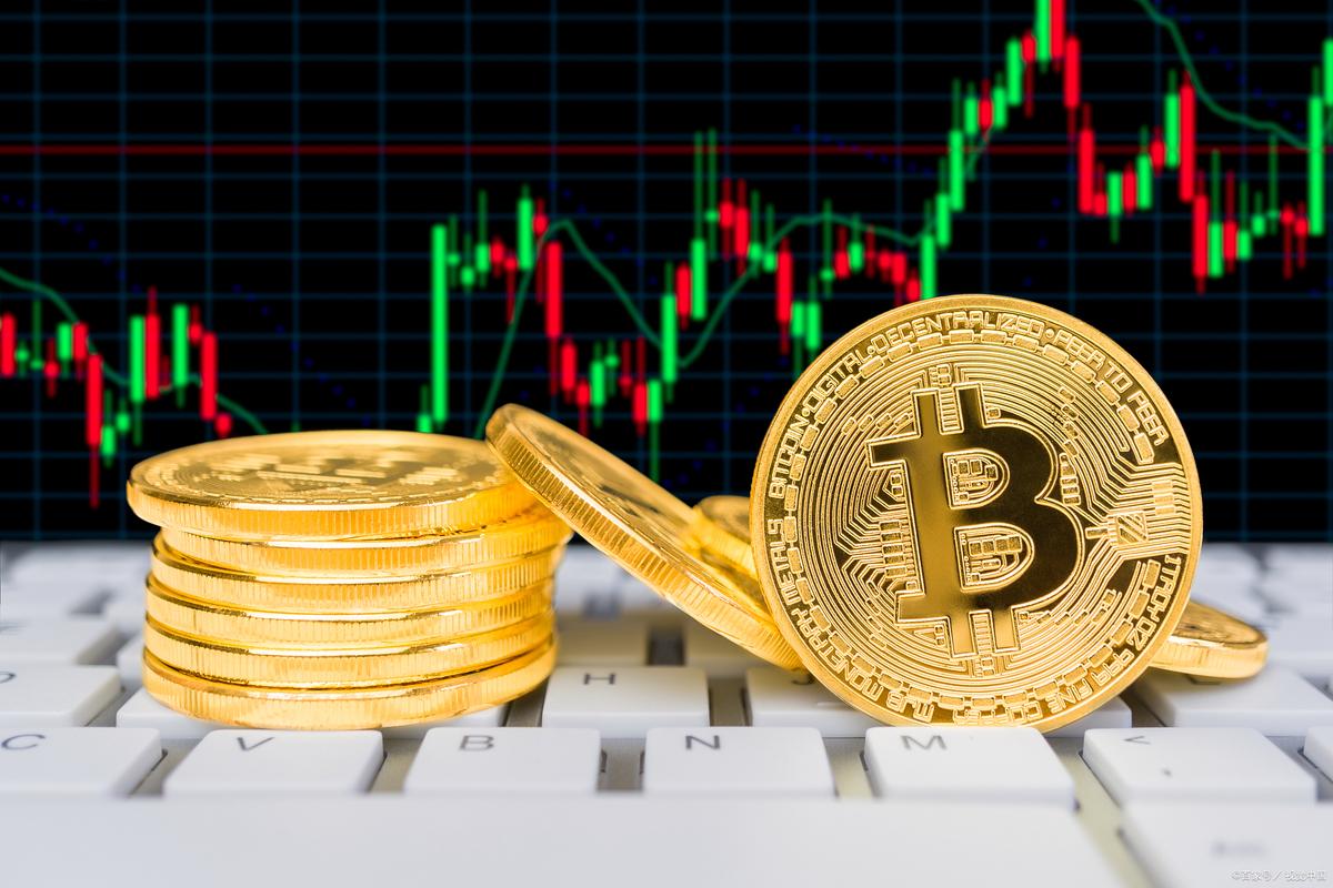 A powerful Bitcoin mining rig in action, symbolizing the core of BTC extraction and its competitive edge in the crypto market