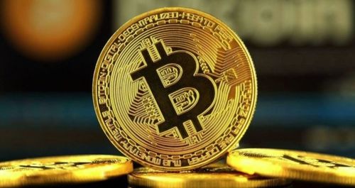A vibrant depiction of Bitcoin mining operations in a modern US facility